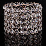 Boao Crystal Lamp Shade Ceiling Light Shade Chandelier Lampshade Fitting for Living Room Bedroom Bathroom Wedding Centerpiece Ev