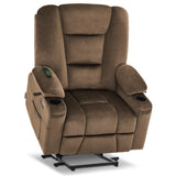MCombo Large Power Lift Recliner Chair with Massage and Heat for Big and Tall Elderly People, Cup Holders, USB Ports, Side Pocke