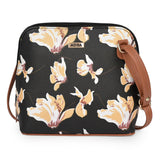 Adisa Women Girls Floral Print Faux Leather Sling Bag Crossbody (Sl6003-Bla),Black,,B0DQ614W65
