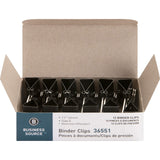 Business Source FoldBack Binder Clips, Black, Medium (36551)