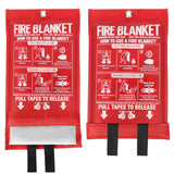 MIMEAQIER Fire Blanket 2 Pack, 40 x 40 Emergency Fire Blanket for Kitchen and Home