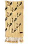 Chircrafts Traditional Cotton Blend Stole Shawl Scarves Beautiful Radhe Radhe Print For Women Girls(Light Brown)