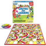 Classic Chutes And Ladders with 1970's Artwork by Winning Moves Games USA for Children Ages 3 and Up, Preschool Games for 2-4 pl
