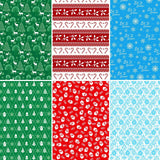 JUNEBRUSHS 90 Pcs Christmas Tissue Paper Elk Christmas Tree Snowflake 6 Designs Pattern Wrapping Paper for DIY Craft Gift Bags W