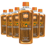 Holloway House Orange Oil Cleaner 16oz, 6Pk w/Sun-Guard for Fine Wood | Cleans & Conditions | Removes Soap Scum from Shower Door