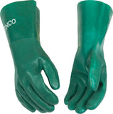 Kinco 7184G PVC Coated Glove with Sandy Finish, Work, 14 Length, Large, Green (Pack of 6 Pairs)