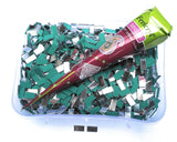 Sahoji 2500Pcs Rectangle Silver Mirror Glass Beads For Art,Craftwork&Embroidery Decorations With Fabric Glue&Candlestick, 5 * 10