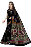 TAMAIRA FASHION Womens Plain Weave Pure Cotton Saree Without Blouse Piece(AB12_Black)