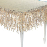 Fun Express Natural Raffia Beach Fringe Decoration (24 ft) for Tiki Luau Party VBS Vacation Bible School Supplies/Decor