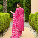 Gosriki Women'S Cotton Blend Straight Printed Kurta With Pant & Dupatta (Out Pink-Gs_L_Pink_Large),Pink,,B0CHJT61C2
