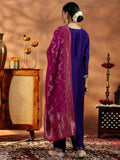 Libas Women'S Silk Blend Kurta Sets (48962O_Purple_S)