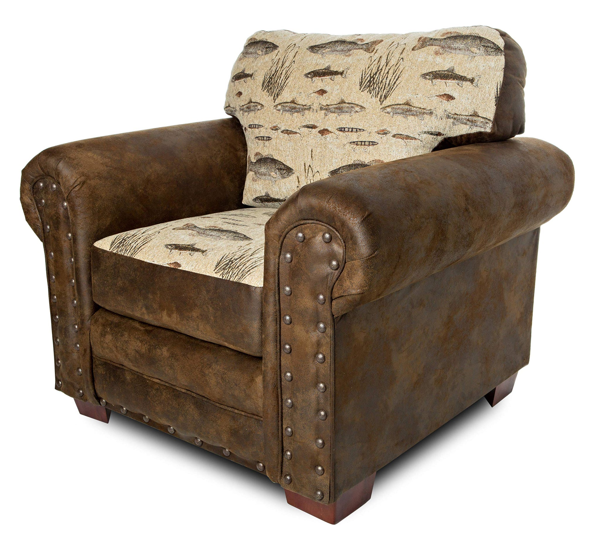 American Furniture Classics Model Angler'S Cove Arm Chair, Brown