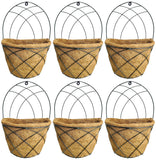 Garden King 20 Inch High Back Coir Wall Mount Baskets, Natural Coir Planter Wall Baskets For Flowers, Balcony Pots And Planters,