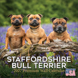Staffordshire Bull Terrier Calendar 2026 by MegaCalendars - Monthly Dog Breed Wall Calendar, Made in USA