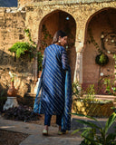 Gosriki Women'S Cotton Blend Straight Printed Kurta With Pant & Dupatta (Doremi Navy-Gs_5Xl_Navy Blue_Xxxxx-Large),Navy Blue,5,B0CBPRBQND