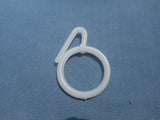 Cbadni Decor Curtain Rings Hook (Plastic) Multipurpose Use for Bedroom Window/Door & Bathroom White Pack of 25 Pcs