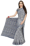 Tamaira Fashion Womens Plain Weave Pure Cotton Saree Without Blouse Piece (Ab18_Grey)