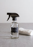 Dii Chalkboard Label Refillable Glass Spray Bottle Set, 8 Oz, Clear S/2