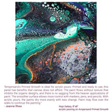 Ampersand Art Supply Wood Gesso Artist Painting Panel: Primed Smooth, 9'' X 12'', 7/8'' Cradled Profile