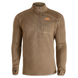 First Lite Men's Furnace Quarter Zip - Merino Wool Fleece Camo Hunting Long Sleeve, Insulated Midlayer, Hunting Gear For Men, Dr