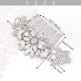 Ammei Headpiece Silver Wedding Hair Comb With Pearls And Crystals Wedding Hair Accessories Bridal Headpiece Or For Parties