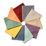Connecting Threads 100% Cotton Fat Quarter Precuts - 10 Pieces - Solid Muted Color Assortment Bundle (Farmhouse)
