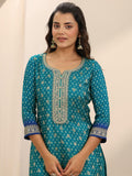 Libas Women'S Silk Blend Kurta Sets (99269 Blue L