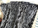 Plutus Brands Wolf Fur Throw Pillow, 80 X 110, Black/White