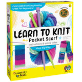 Creativity for Kids Learn to Knit Pocket Scarf DIY Knitting Kit for Beginners, Kids Craft Kit