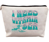 uinwk Funny Summer Beach Makeup Bag Gifts for Women, Beach Cosmetic Bag, Beach Stuff for Women, Beach Gifts for Women Friends, S