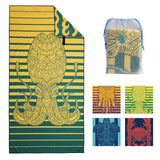 4Monster Microfiber Beach Towel Quick Dry,Super Absorbent Lightweight Travel Towel for Swimmers, Sand Free Camping Towel, Beach 