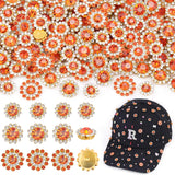 150 Pcs 10/12/14 MM Sew on Rhinestones for Bedazzling,Orange Crystal Glass Flatback Rhinestones for Crafting,Flower Big Gems Lar
