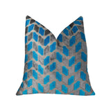 Plutus Brands Plutus Deep Sea Dive Handmade Throw Pillow, 26 X 26, Turquoise/Gray