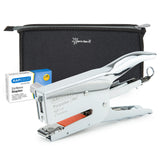 Rapesco 1626 Porpoise ONE Bypass Stapling Plier with 1000 Staples Type 24 High-Capacity 5/16 and Bag, 45 Sheet Capacity, All Met