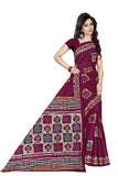 Tamaira Fashion Womens Plain Weave Pure Cotton Saree Without Blouse Piece (Ab12_Magenta)