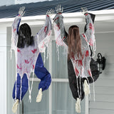 JOYIN 47 Halloween Climbing Zombies Wall Decoration Outdoor (2 Pcs), Halloween Zombie Undead for Haunted House Prop, Yard Patio 