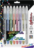 Pentel Arts Sparkle Pop Metallic Gel Ink Pen, 1.0mm Bold Line, Assorted Colors, Pack of 8 (K91PABP8M)