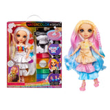 Rainbow High Watercolor & Create Fashion DIY Doll with Washable Watercolors + Tie-Dye Kit, Brown Eyes, Curled Hair, Bonus Top & 