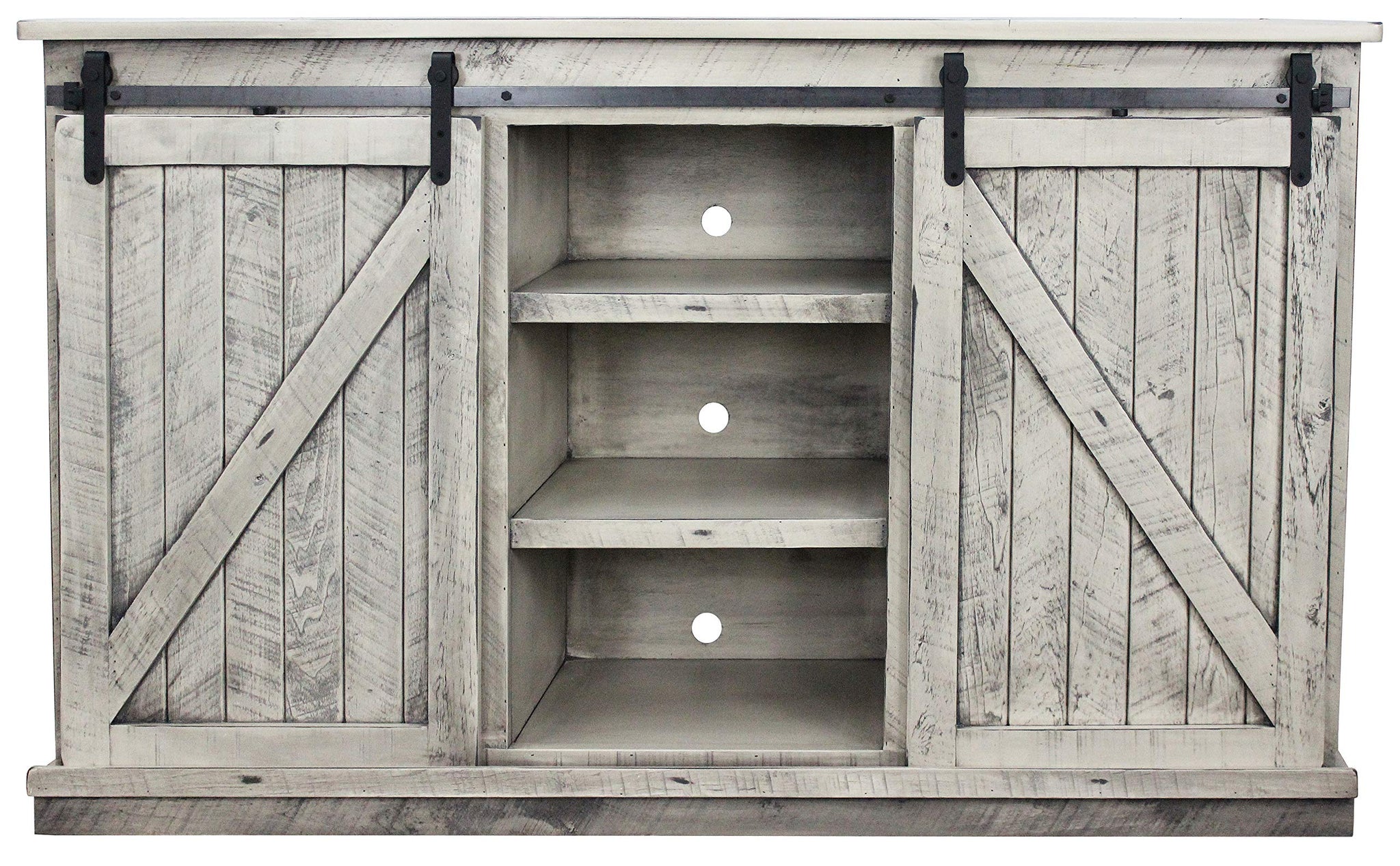 American Heartland Mfg. 68 Tall Quaint Tv Stand, Rustic Dela Verria
