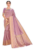 Glory Sarees Womens Jacquard Art Silk Kanchipuram Saree (kara115pastelpink_Pastel Pink)