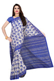 Tamaira Fashion Womens Plain Cotton Saree (1338_Blue)