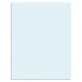 Ampad Quadrille Pad with 8 Squares per Inch, Letter Size, White, 50 Sheets per Pad (22005), 10 Pack