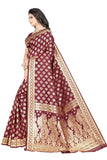 Sugathari Womens Art Silk Maroon Kanchipuram Saree (San Pari 72 Maroon)