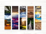 woopme Scenery Nature Magnetic Bookmark for Students Kids Boys Girls Book Lovers Readers Gift Magnetic Page Clips Folding 5 PCs