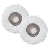 True & Tidy MP365 Round Mop Pad Replacement Set for SPRAY360 Clean Everywhere Spray Mop Kit, Machine Washable up to 100x (2)