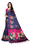 Gosriki Women'S Silk Saree (Deer-Maharani-Blue,Blue,,B07SVZ5R44