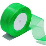 Bsikon 1-1/2 Inch Sheer Organza Ribbon 50 Yards Green Chiffon Ribbon for Gift Wrapping,Bouquets,Wedding,DIY Craft
