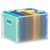 Samstar Hanging File Organizer, Mesh File Folder Organizer Crate Cabinet Inserts Storage Box, Letter Size,White