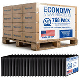 Samsill Economy 0.5 Inch 3 Ring Binder Bulk Pallet, Round Ring Binder, Customizable Clear View Cover, Black, Pallet of 768 Binde