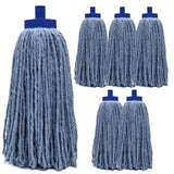 KLEEN HANDLER Cotton Blend ScrewOn Wet Mop Head Replacements (Pack of 6)
